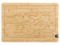Bamboe snijplank met ingebouwde messenhouder.