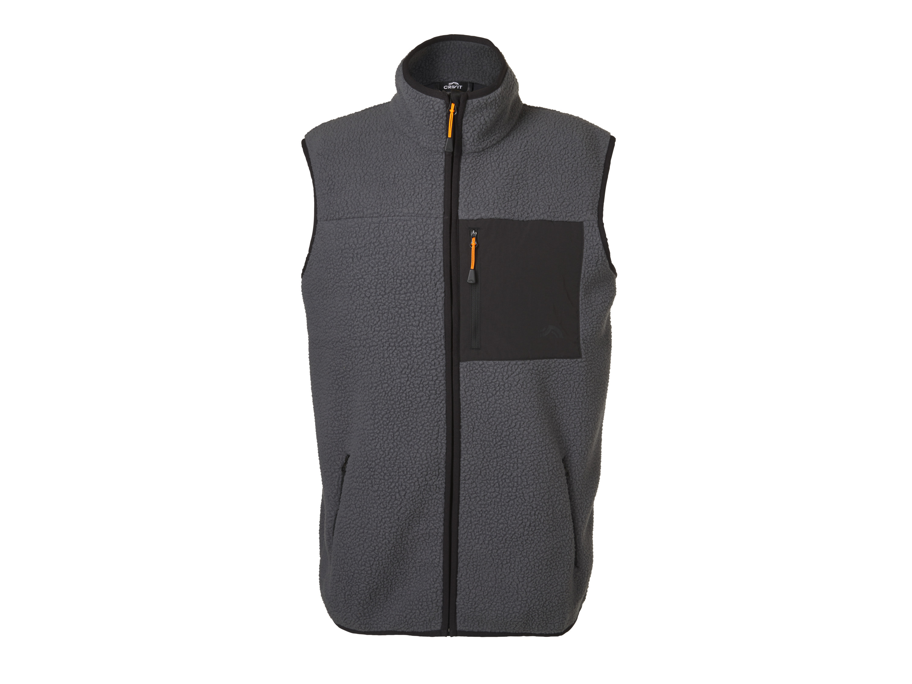CRIVIT Heren fleece bodywarmer (Grijs, S)