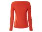 Een oranje longsleeve shirt met een ronde hals.