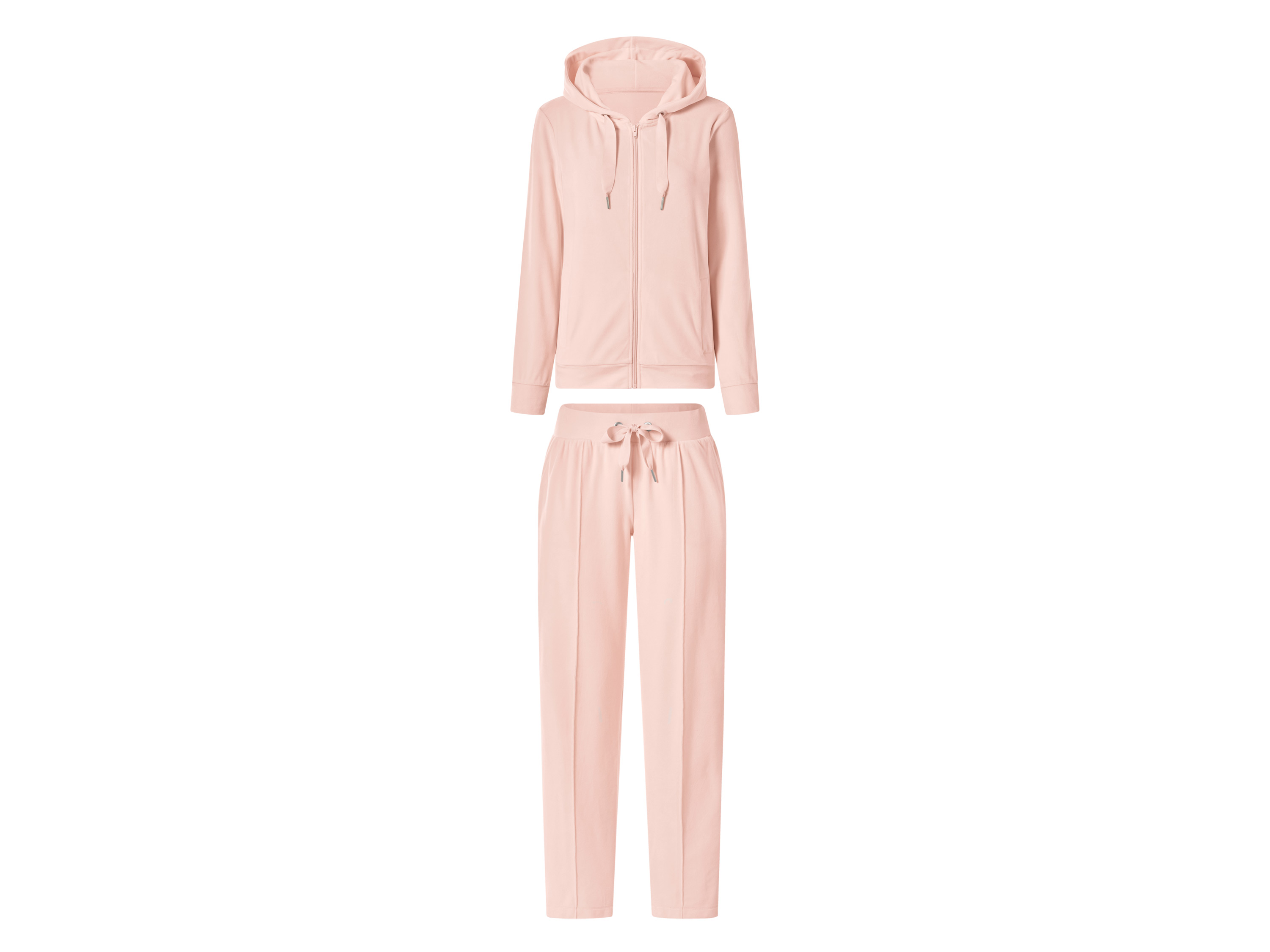 ESMARA Dames velours huispak (Lichtroze, XS(32/34))