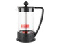 Een zwarte Bodum French Press koffiekan.