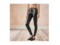 Zwarte leren leggings met een casual stijl.