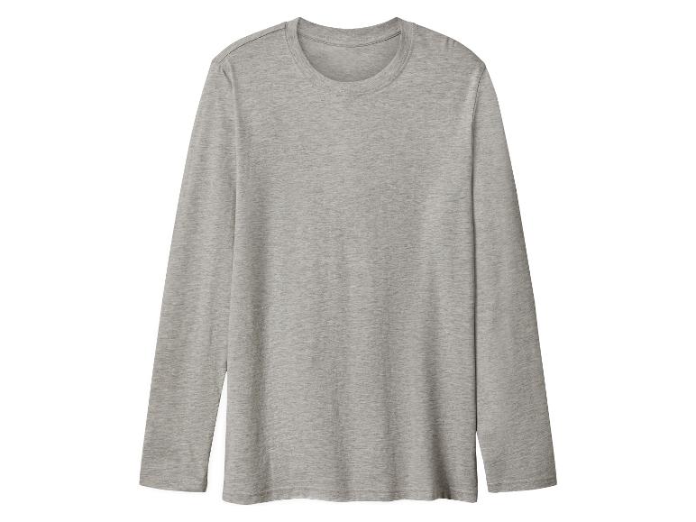 Grijs heren T-shirt met lange mouwen