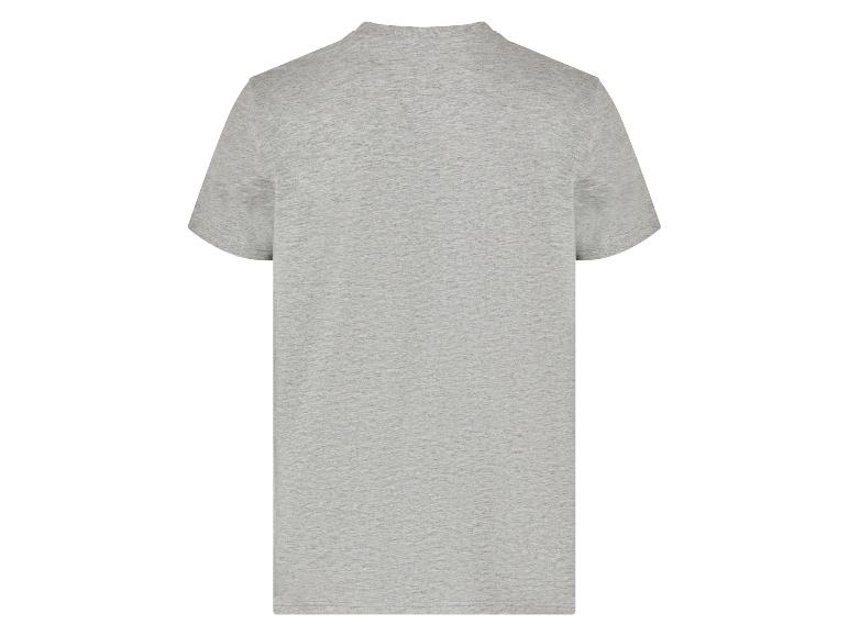 Lichtgrijs t-shirt met korte mouwen.