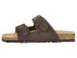 Bruine casual sandalen met twee metalen gespen