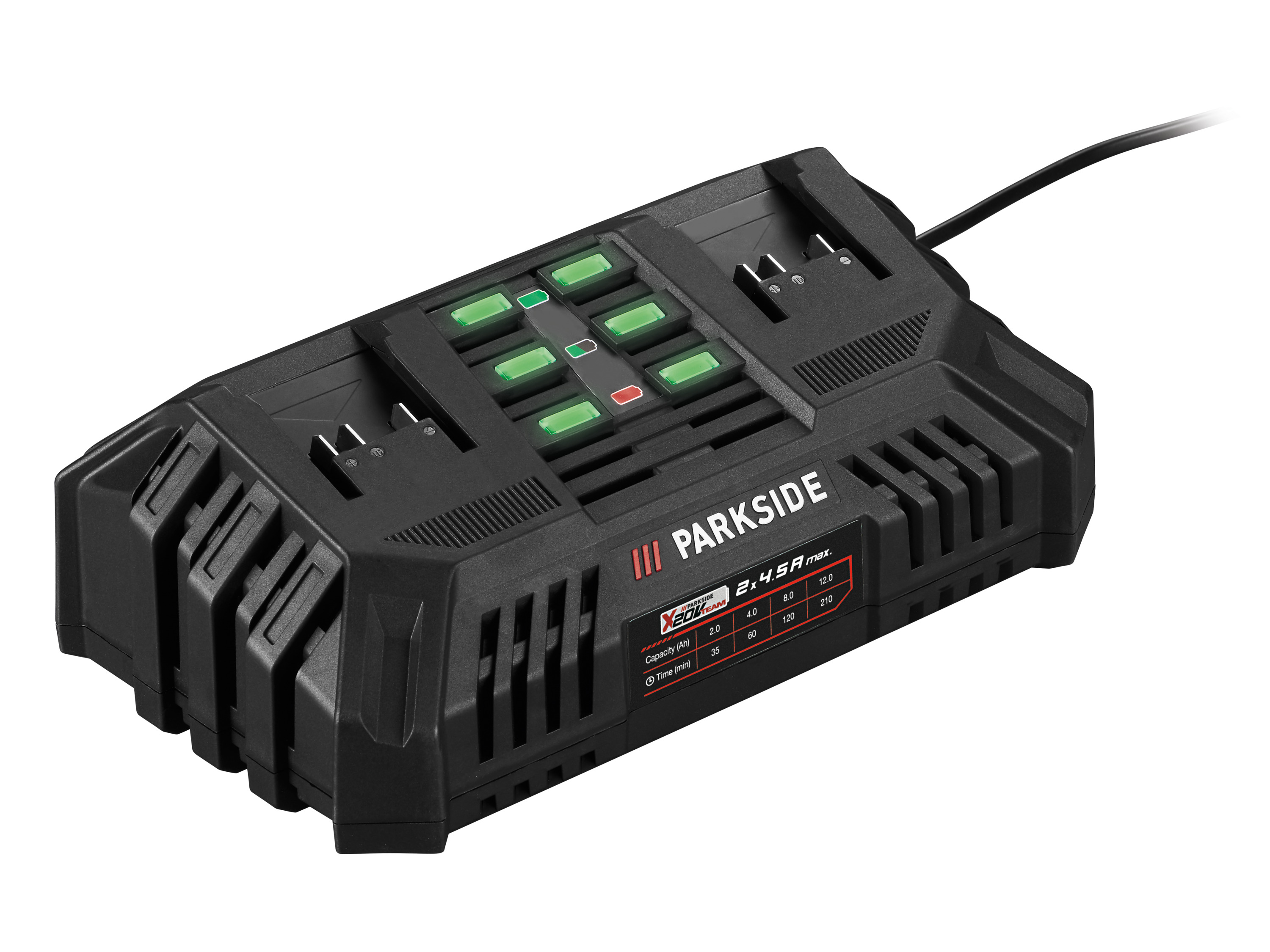 PARKSIDE Dubbele snellader 20 V - 4,5 A