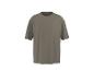 Grijsgroen oversized T-shirt met korte mouwen.