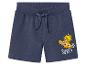 Donkerblauwe kinder shorts met een clownvis print "Surf's Up".