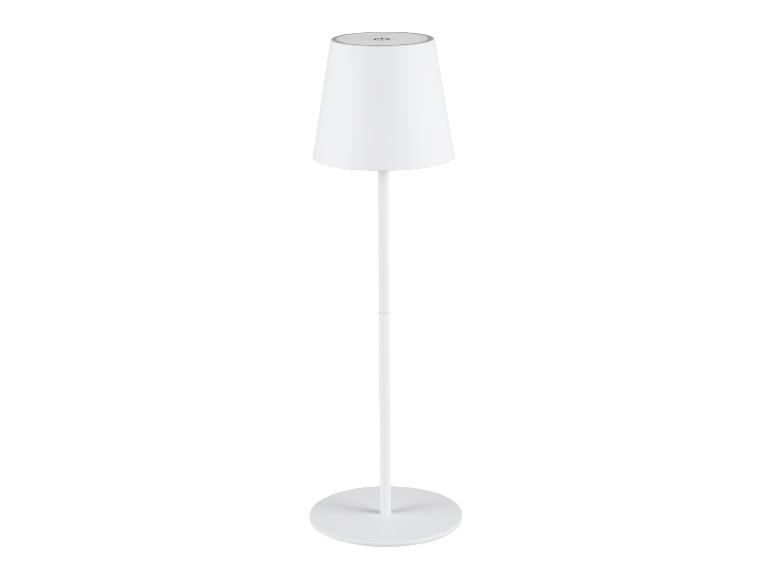 Witte staande lamp met modern design.