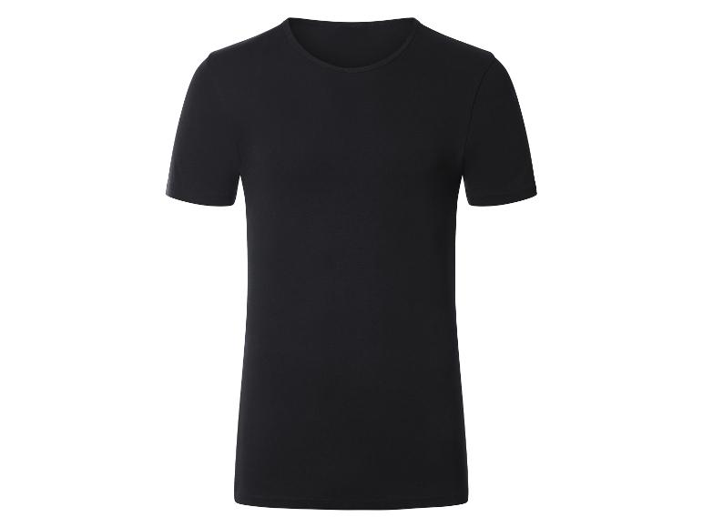 Zwart heren T-shirt met korte mouwen en ronde hals