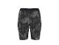 Zwart-grijze sportshort voor dames met abstract patroon, achteraanzicht