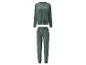 ESMARA® dames nicki-pyjama in saliegroen met lange mouwen en lange broek.