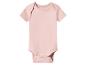 Lichtroze babyromper met korte mouwen en drukknoopsluiting