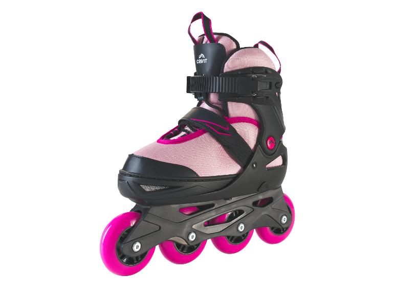 Crivit roze en zwarte inline skates met roze wielen