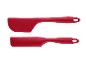 Twee rode siliconen spatels