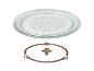 Glazen magnetron draaiplateau met steunring en as