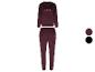 Mexx velours trainingspak in bordeaux, met een sweatshirt en bijpassende broek.