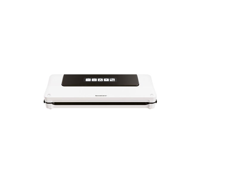 Een wit vacuümverpakkingsapparaat van SilverCrest.