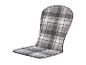 Grijs en wit geruit hoog rugleuning stoelkussen