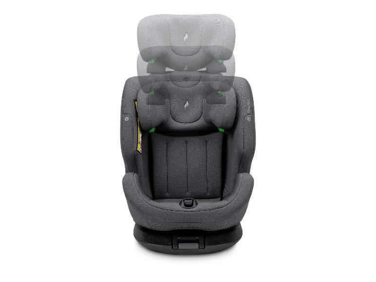 Grijze baby autostoel met verstelbare hoofdsteun