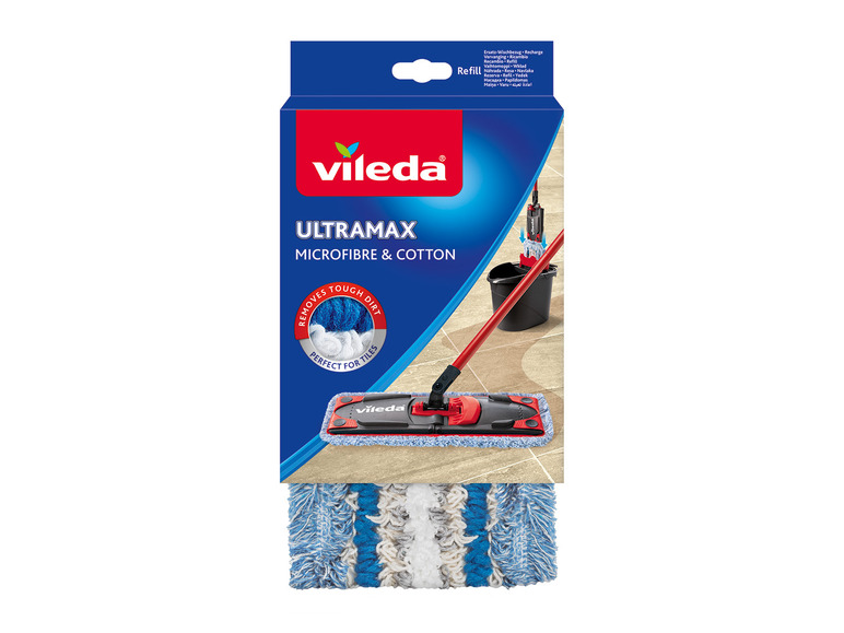ViledA Ultramax dweilset met microvezel en katoen, geschikt voor tegels.