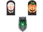 Lichtgevende Halloween-decoraties: schedel, pompoen en spin.