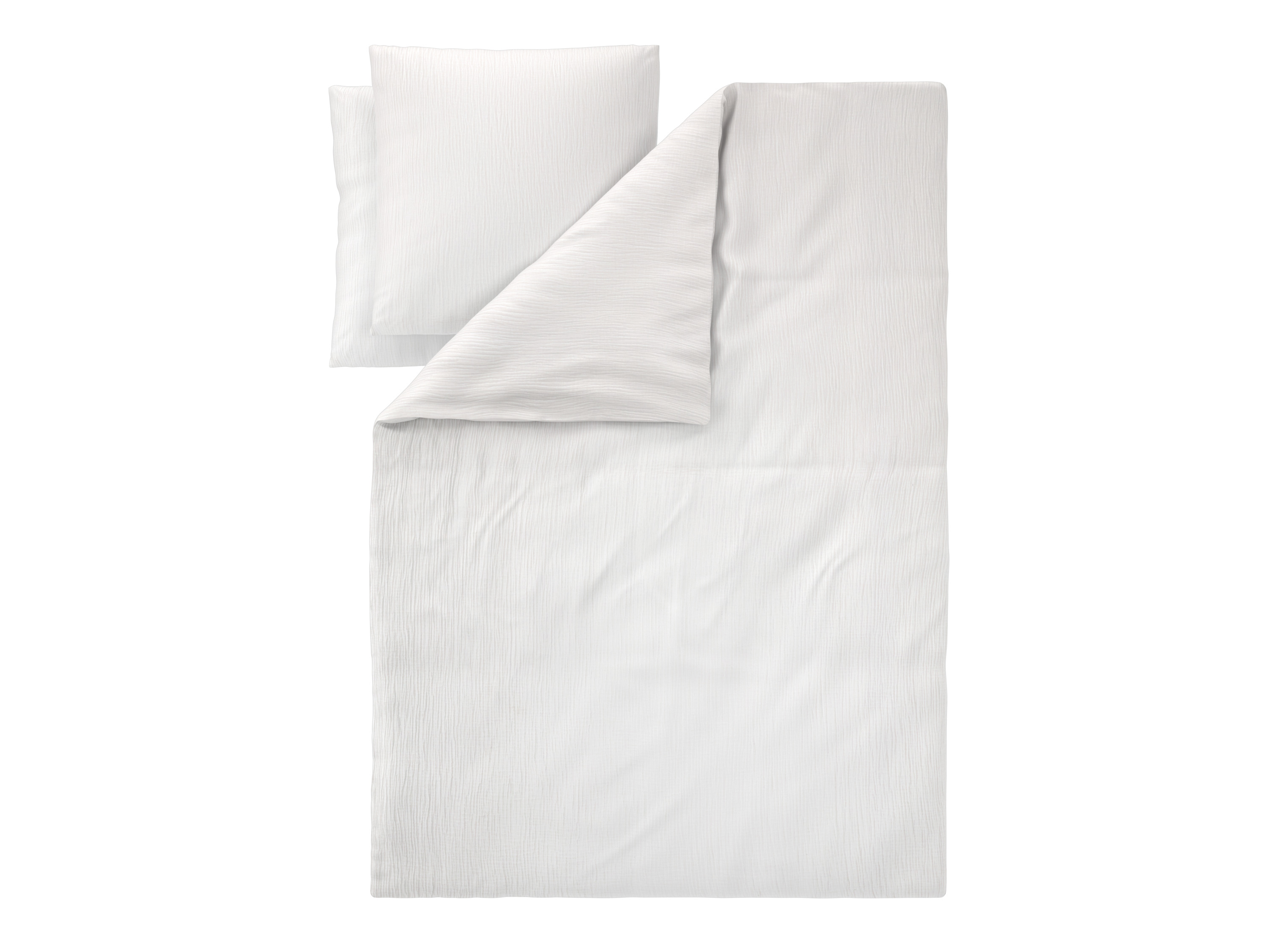 LIVARNO Mousseline dekbedovertrek 200 x 200 cm (Wit)