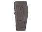 Donkergrijze cargoshorts met koord.