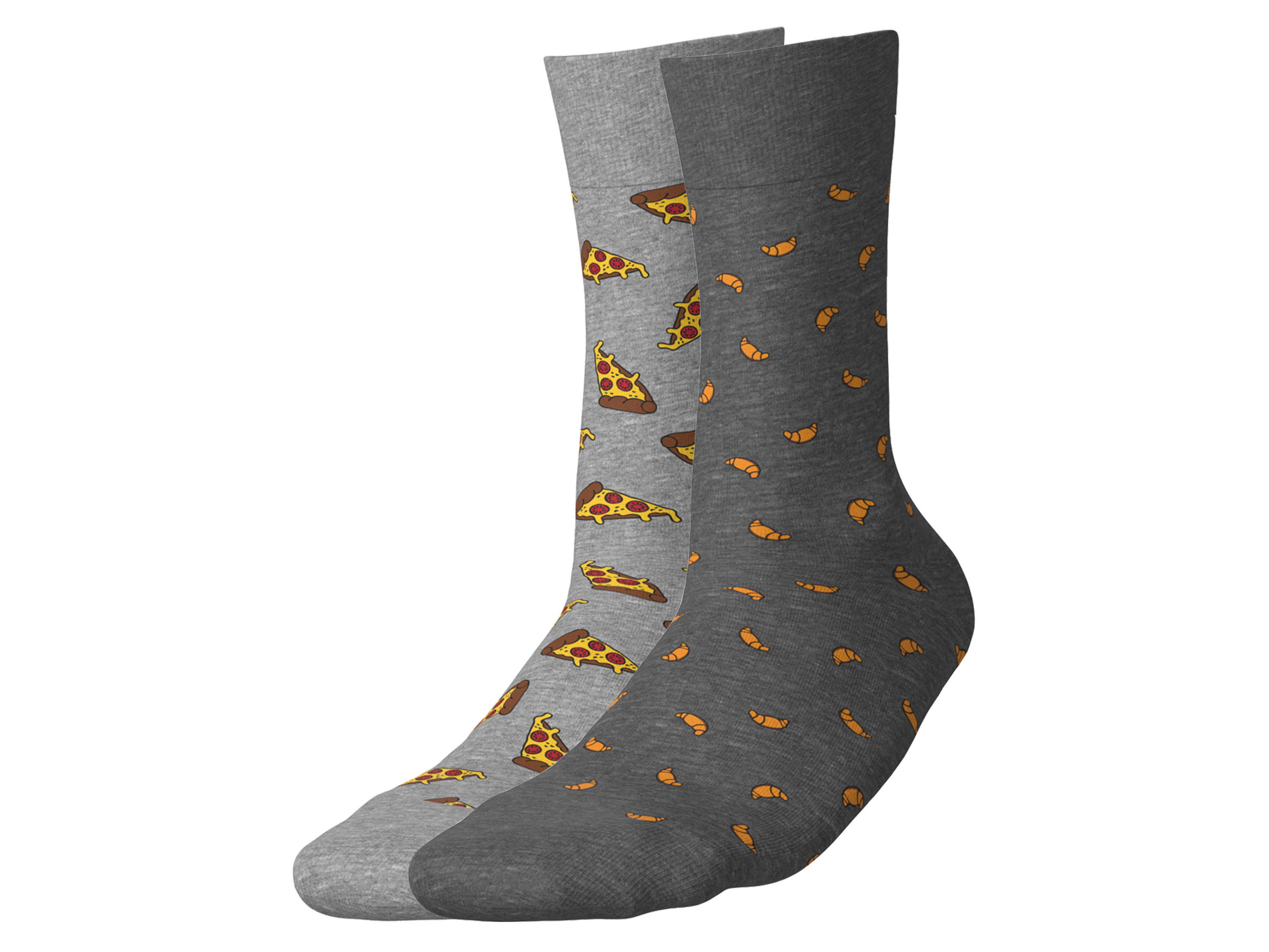 esmara 2 Paar sokken (Croissant/Pizza, 39-42)