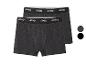 Twee paar Jeep herenboxershorts in donkergrijs en zwart