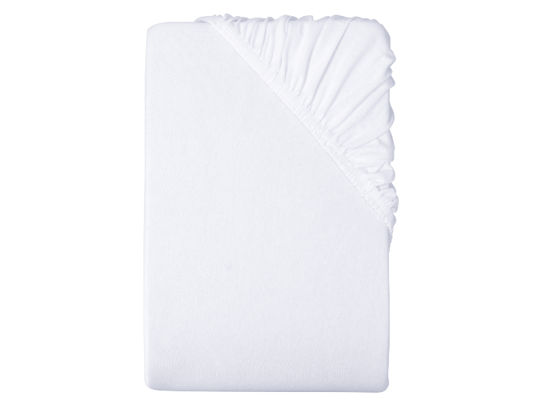 Wit hoeslaken voor babybed.