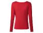 Rode damestop met lange mouwen, achterkant