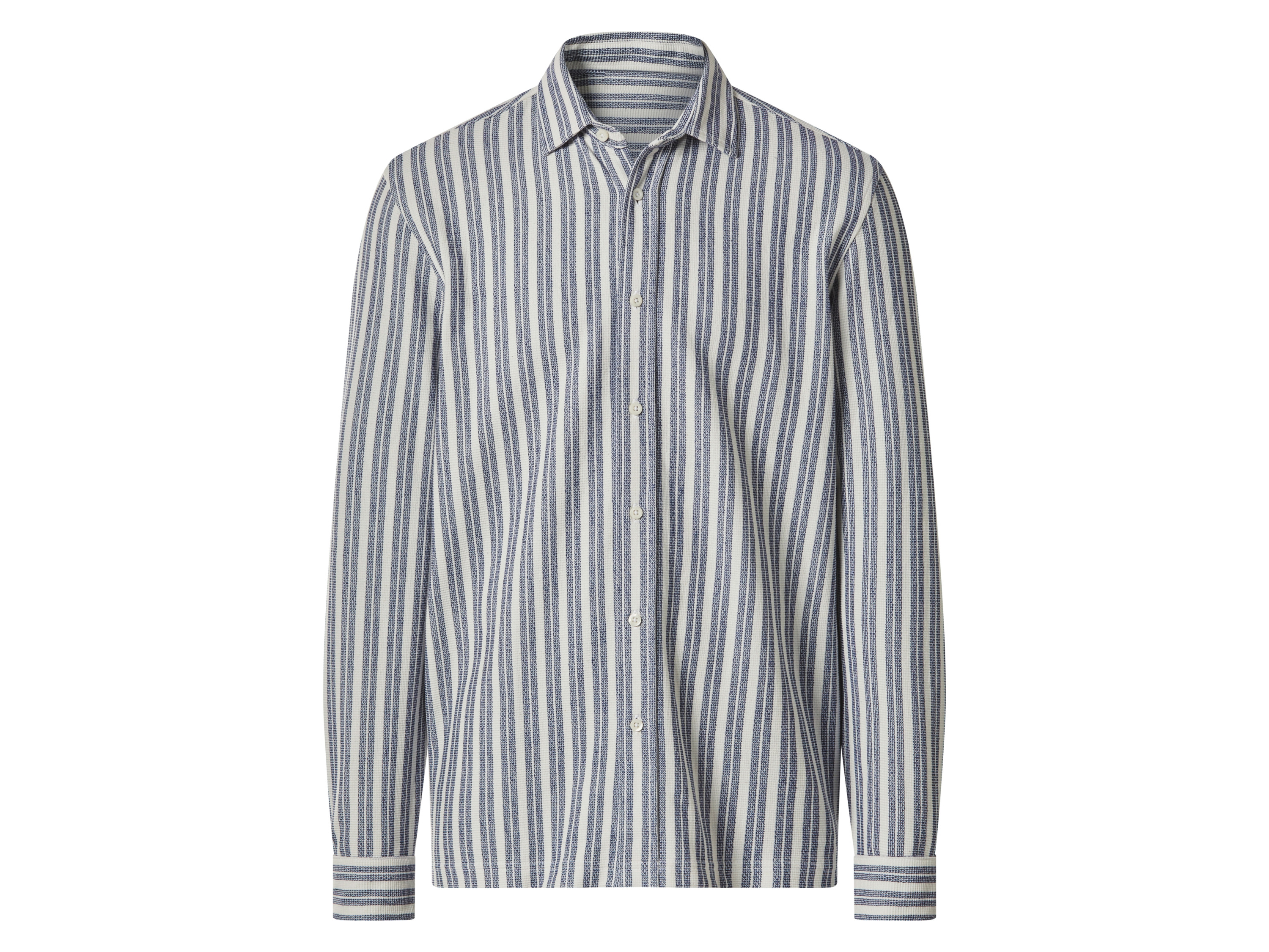 esmara Men Heren overhemd (Wit/blauw, M (39/40))