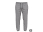 Grijze heren joggingbroek met zwart trekkoord en logo op de dij.