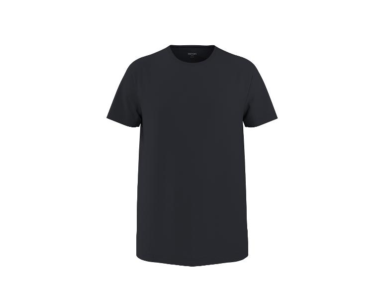 Donkerblauw heren T-shirt met korte mouwen en ronde hals