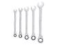 Een set van vier Parkside ratelsleutels met maten 8, 10, 13 en 17.
