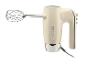 Crèmekleurige handmixer met garde en de opdruk '1973'.
