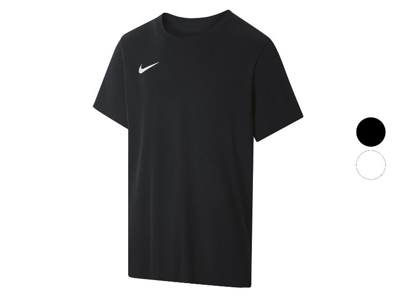 Zwart T-shirt met korte mouwen en wit logo op de borst, met kleuropties.