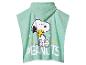 Lichtgroene Peanuts badcape met Snoopy.