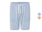 Blauwe gestreepte shorts met wit koord