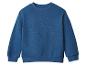 Eenvoudige blauwe sweater met lange mouwen en ronde hals
