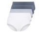 Een set van vier damesonderbroeken, twee in wit en twee in grijs
