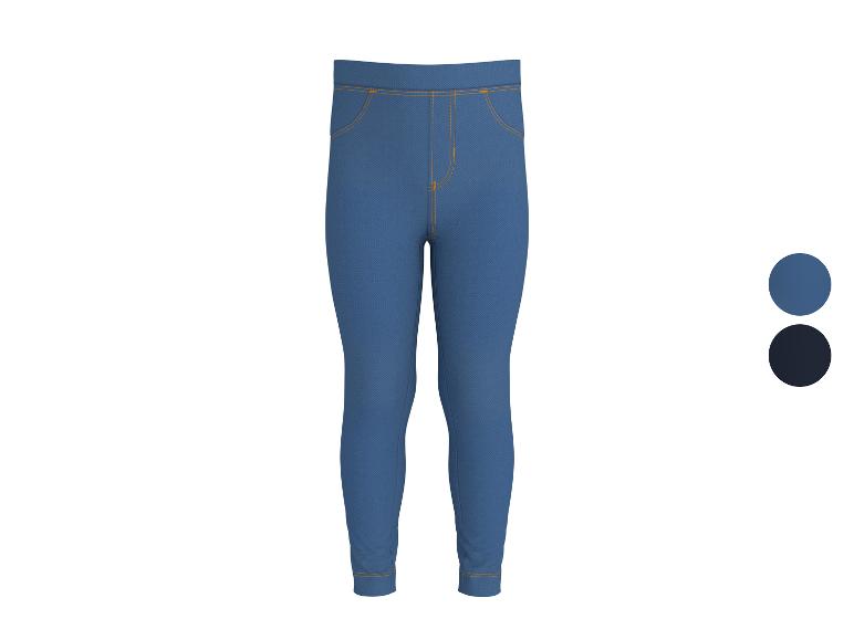 Kinderjeanslegging in blauw en donkerblauw