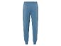 Blauwe joggingbroek met elastische tailleband.