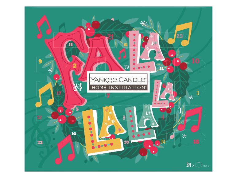 Yankee Candle adventskalender met een feestelijk Fa La La-ontwerp.