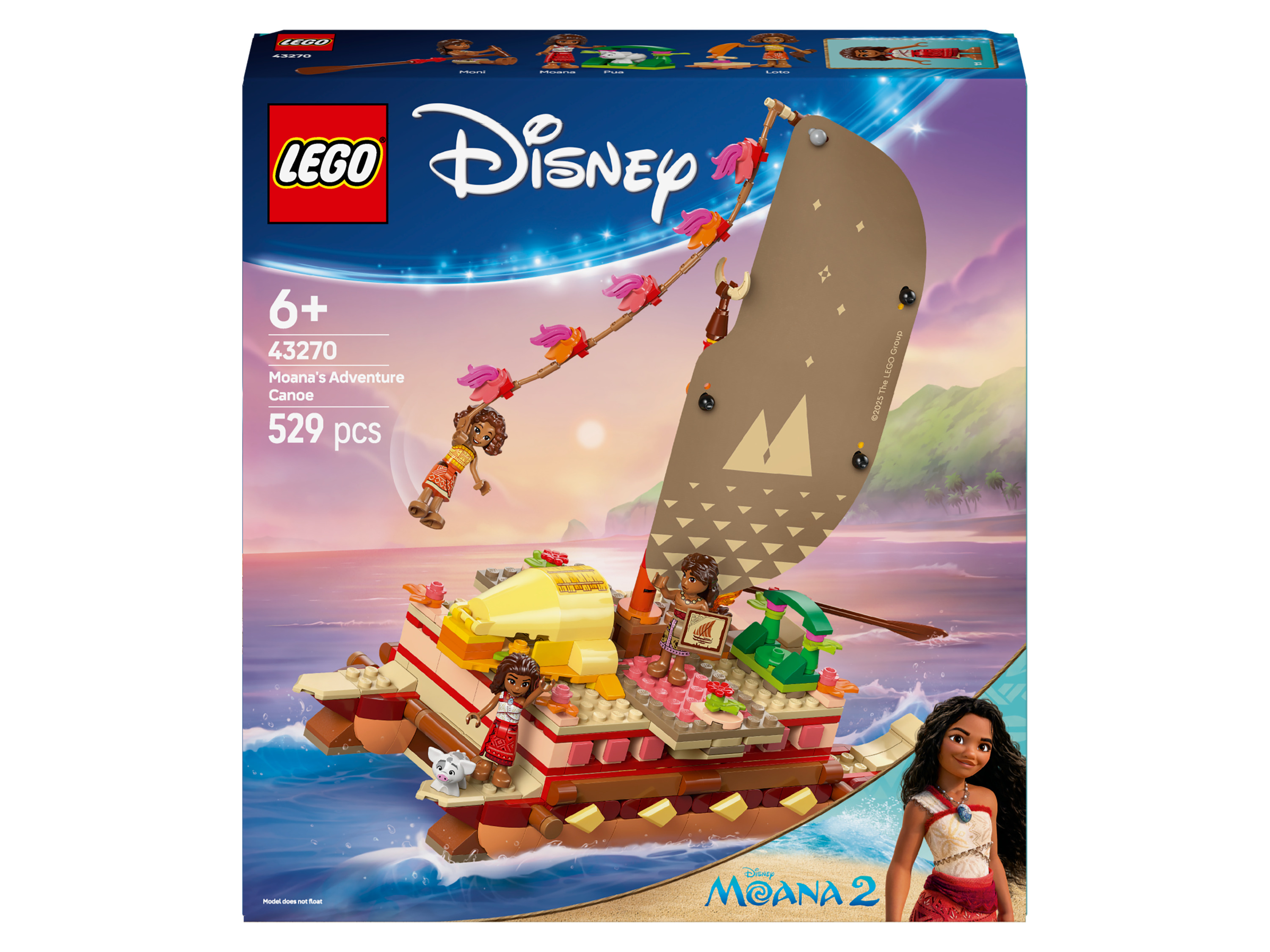 LEGO Disney Princess™ Vaiana's avonturenkano 43270 afbeelding