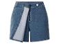 Dames denim shorts met ritssluiting en knoop.