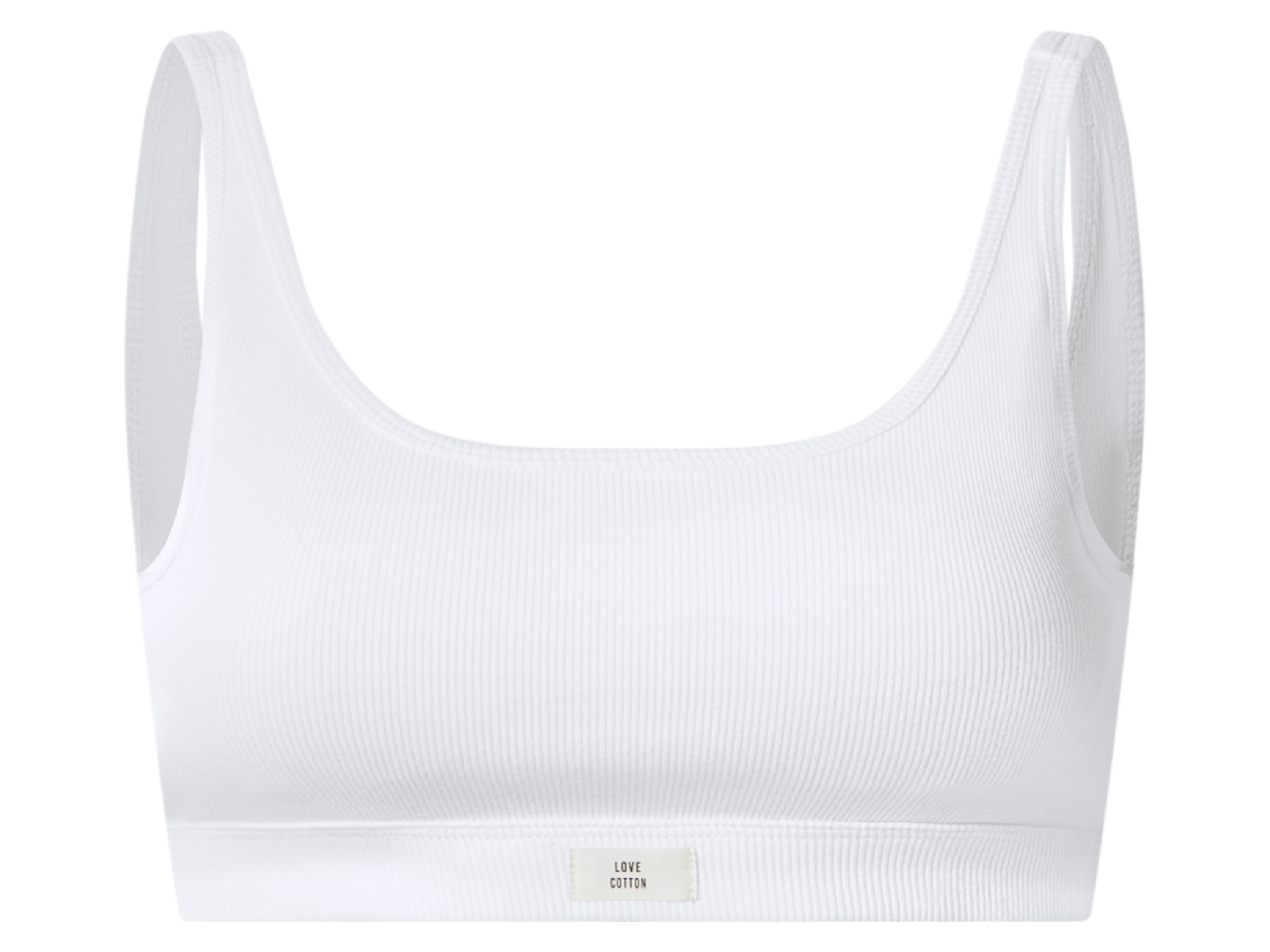 ESMARA Dames geribde bustier (Wit, L (44/46))