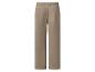 Beige casual herenbroek met elastische tailleband en achterzak.