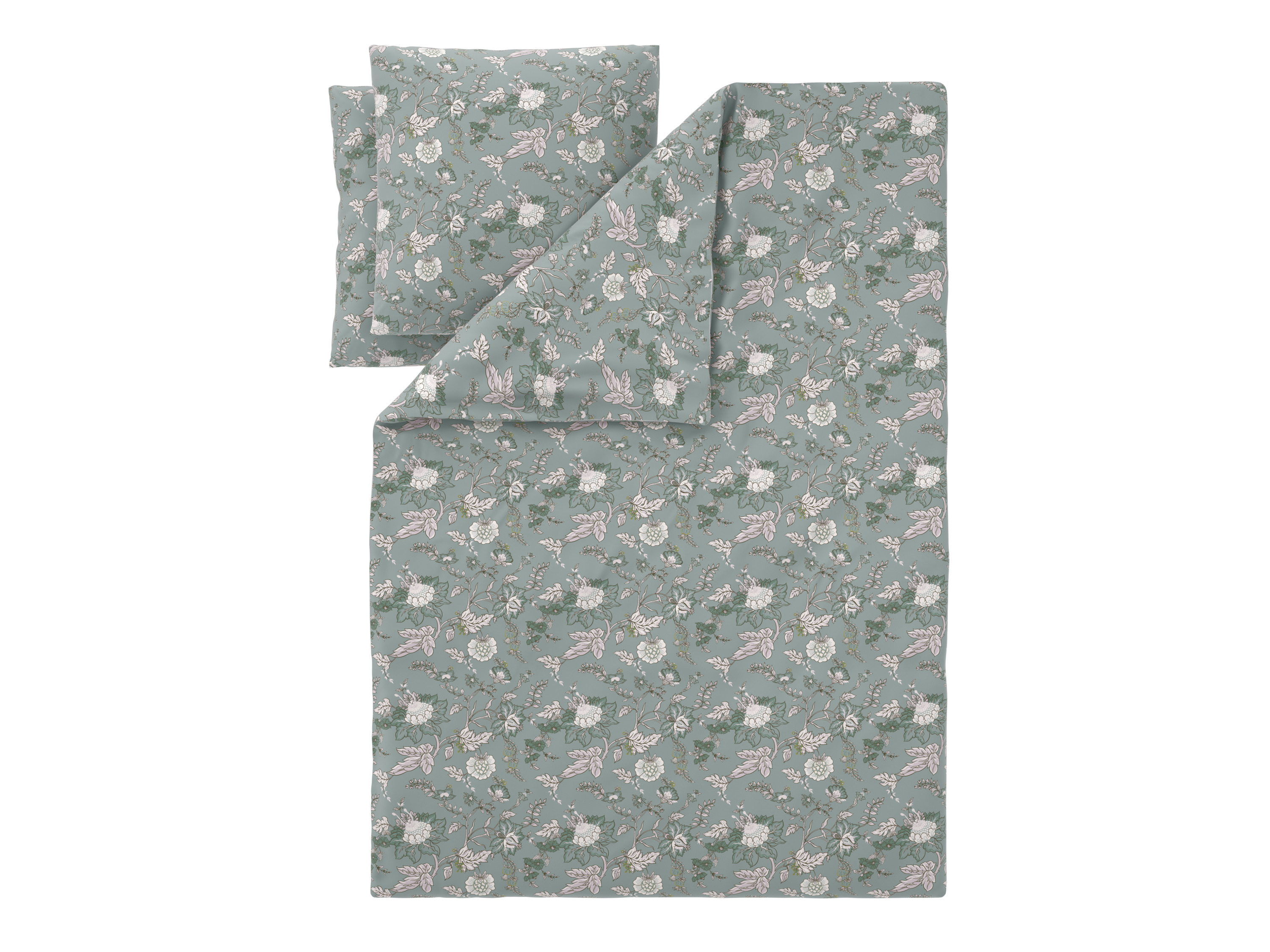 LIVARNO Satijnen dekbedovertrek 200 x 200 cm (Groen)